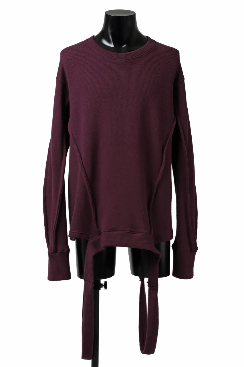 画像をギャラリービューアに読み込む, A.F ARTEFACT exclusive "möbius" IRREGULAR HEM KNIT PULLOVER (BURGUNDY)