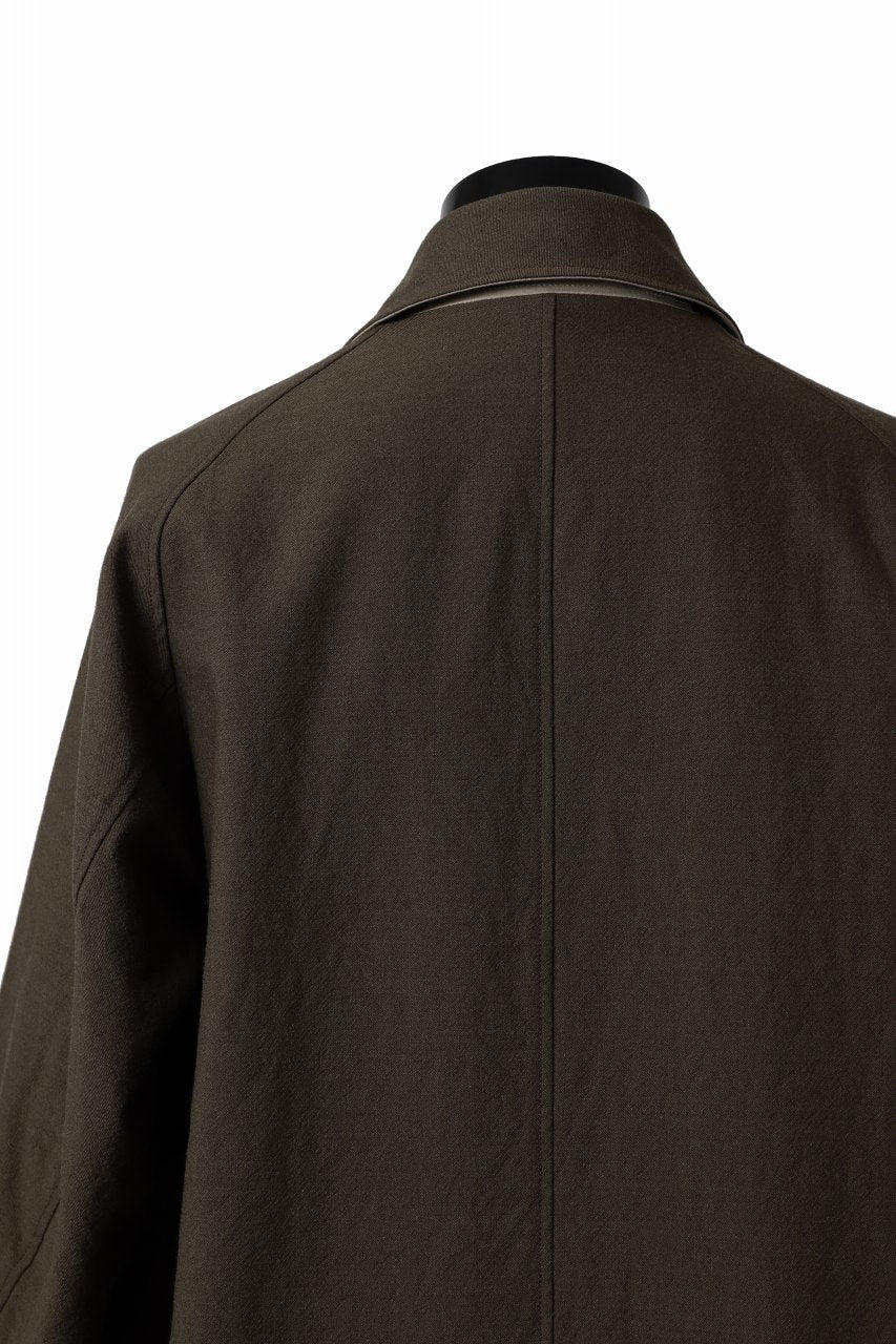 Load image into Gallery viewer, CAPERTICA REVERSIBLE MAC COAT / WASHABLE WOOL GABA & VENTILE COTTON WEATHER (GREY KHAKI)