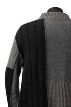 Load image into Gallery viewer, ISAMU KATAYAMA BACKLASH MOCK NECK PATCHWORK KNIT PULLOVER / ALPACA WOOL (GREY)