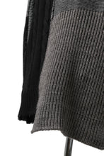 Load image into Gallery viewer, ISAMU KATAYAMA BACKLASH MOCK NECK PATCHWORK KNIT PULLOVER / ALPACA WOOL (GREY)