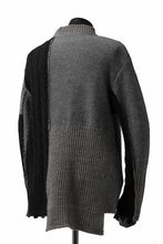 Load image into Gallery viewer, ISAMU KATAYAMA BACKLASH MOCK NECK PATCHWORK KNIT PULLOVER / ALPACA WOOL (GREY)