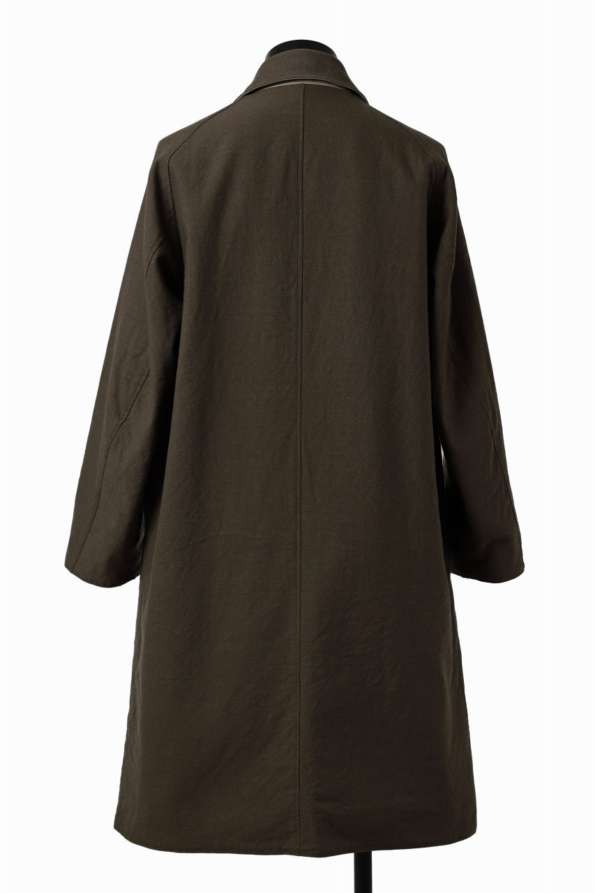 画像をギャラリービューアに読み込む, CAPERTICA REVERSIBLE MAC COAT / WASHABLE WOOL GABA &amp; VENTILE COTTON WEATHER (GREY KHAKI)