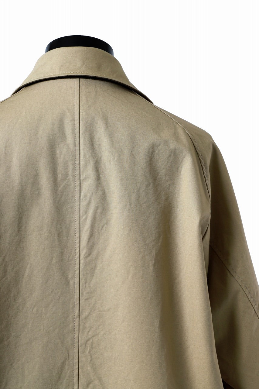 画像をギャラリービューアに読み込む, CAPERTICA REVERSIBLE MAC COAT / WASHABLE WOOL GABA &amp; VENTILE COTTON WEATHER (GREY KHAKI)