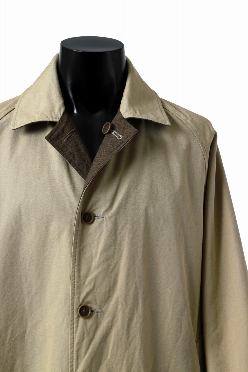 Load image into Gallery viewer, CAPERTICA REVERSIBLE MAC COAT / WASHABLE WOOL GABA & VENTILE COTTON WEATHER (GREY KHAKI)