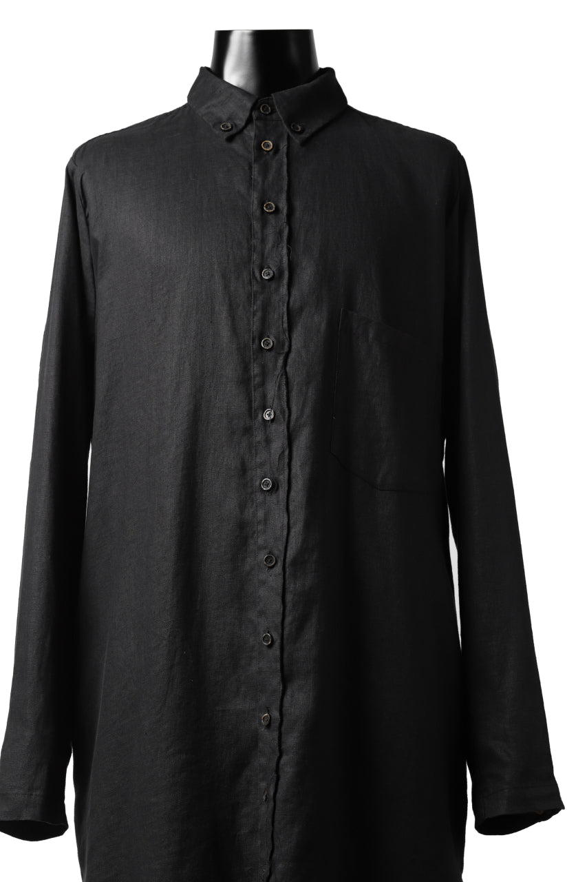 画像をギャラリービューアに読み込む, Aleksandr Manamis Long Box Pleat Shirt (BLACK)
