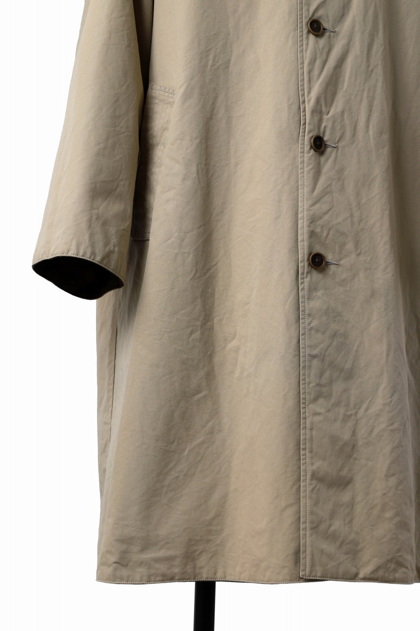 Load image into Gallery viewer, CAPERTICA REVERSIBLE MAC COAT / WASHABLE WOOL GABA & VENTILE COTTON WEATHER (GREY KHAKI)