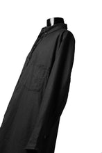 画像をギャラリービューアに読み込む, Aleksandr Manamis Long Box Pleat Shirt (BLACK)