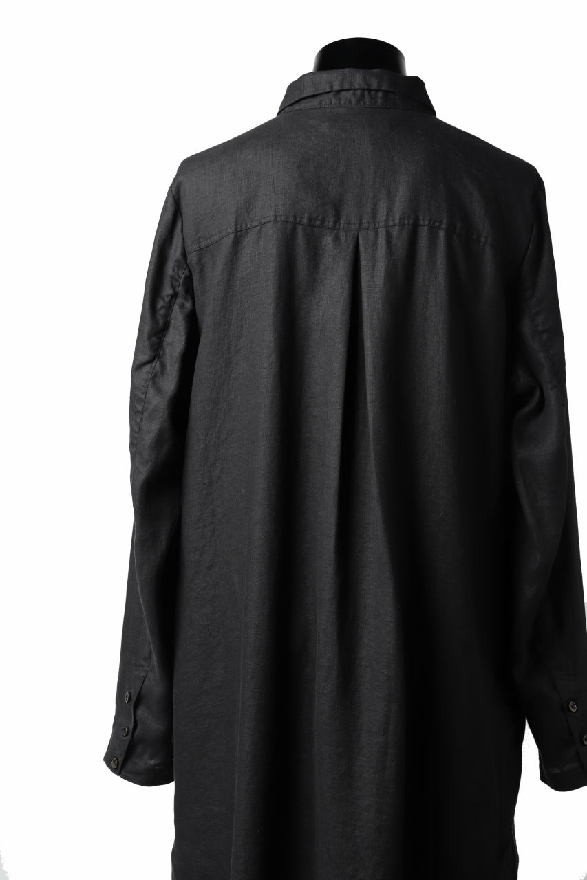 画像をギャラリービューアに読み込む, Aleksandr Manamis Long Box Pleat Shirt (BLACK)