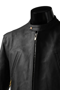 Load image into Gallery viewer, ierib exclusive single biker jacket / Nicolas Italy Vachetta (BLACK)