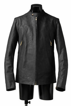 Load image into Gallery viewer, ierib exclusive single biker jacket / Nicolas Italy Vachetta (BLACK)