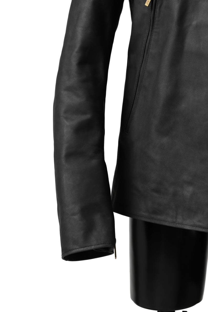 Load image into Gallery viewer, ierib exclusive single biker jacket / Nicolas Italy Vachetta (BLACK)