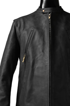Load image into Gallery viewer, ierib exclusive single biker jacket / Nicolas Italy Vachetta (BLACK)