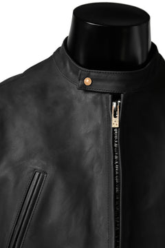 Load image into Gallery viewer, ierib exclusive single biker jacket / Nicolas Italy Vachetta (BLACK)