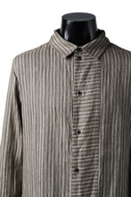 画像をギャラリービューアに読み込む, Aleksandr Manamis Mended Shirt (BROWN STRIPE)