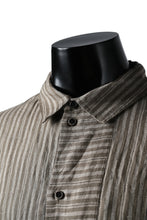 画像をギャラリービューアに読み込む, Aleksandr Manamis Mended Shirt (BROWN STRIPE)