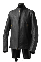 Load image into Gallery viewer, ierib exclusive single biker jacket / Nicolas Italy Vachetta (BLACK)