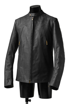 Load image into Gallery viewer, ierib exclusive single biker jacket / Nicolas Italy Vachetta (BLACK)