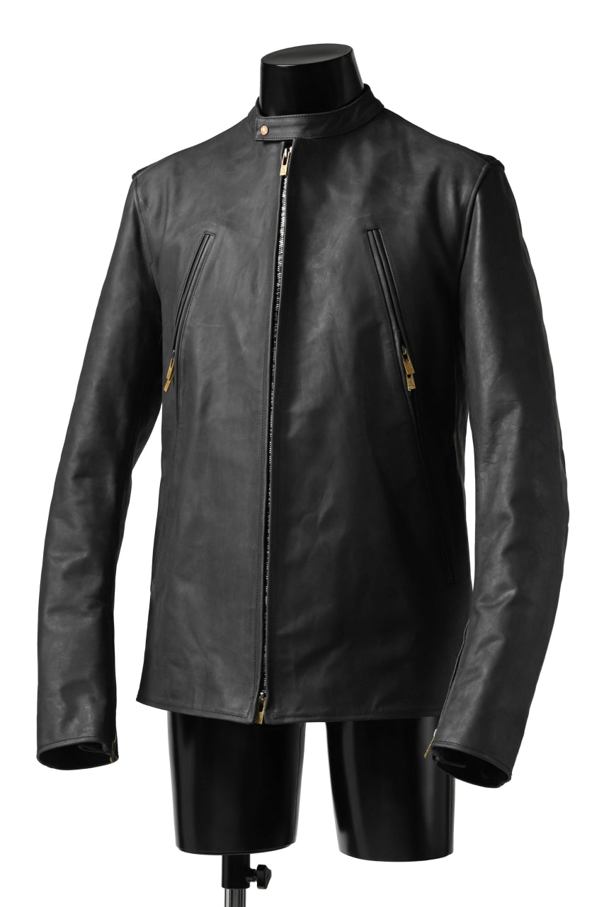 Load image into Gallery viewer, ierib exclusive single biker jacket / Nicolas Italy Vachetta (BLACK)