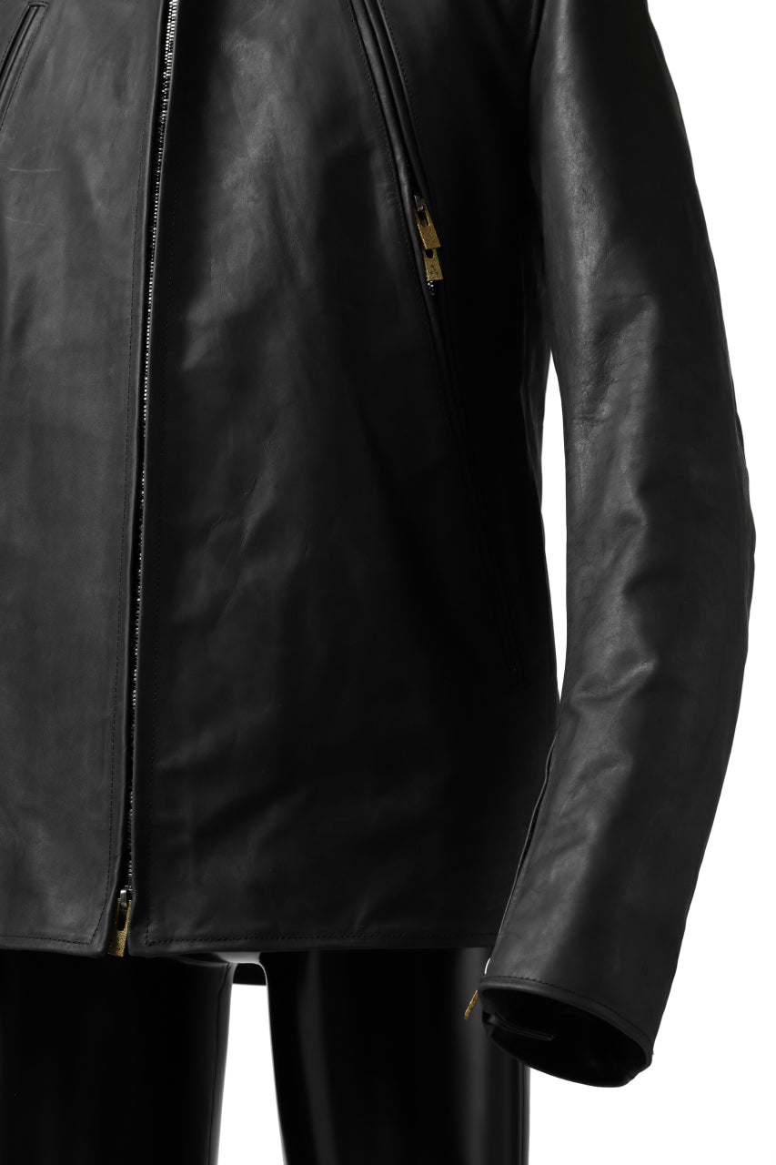 Load image into Gallery viewer, ierib exclusive single biker jacket / Nicolas Italy Vachetta (BLACK)