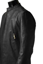 Load image into Gallery viewer, ierib exclusive single biker jacket / Nicolas Italy Vachetta (BLACK)