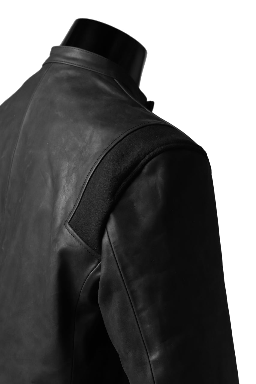 Load image into Gallery viewer, ierib exclusive single biker jacket / Nicolas Italy Vachetta (BLACK)