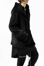 Load image into Gallery viewer, ISAMU KATAYAMA BACKLASH HOODIE KNIT BLOUSON / RABIT FUR (BLACK)