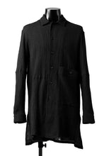 画像をギャラリービューアに読み込む, forme d'expression Long Wool Shirt with Pocket (Black)