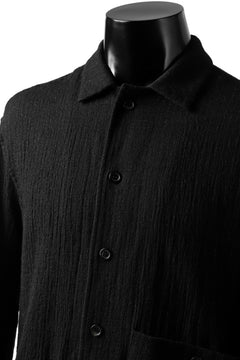 画像をギャラリービューアに読み込む, forme d'expression Long Wool Shirt with Pocket (Black)