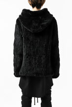 Load image into Gallery viewer, ISAMU KATAYAMA BACKLASH HOODIE KNIT BLOUSON / RABIT FUR (BLACK)