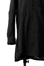 画像をギャラリービューアに読み込む, forme d'expression Long Wool Shirt with Pocket (Black)