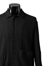 画像をギャラリービューアに読み込む, forme d'expression Long Wool Shirt with Pocket (Black)