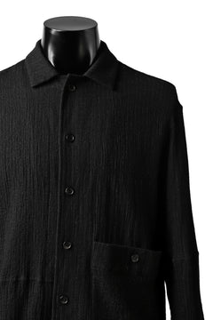 画像をギャラリービューアに読み込む, forme d'expression Long Wool Shirt with Pocket (Black)