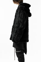 Load image into Gallery viewer, ISAMU KATAYAMA BACKLASH HOODIE KNIT BLOUSON / RABIT FUR (BLACK)