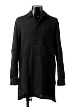 画像をギャラリービューアに読み込む, forme d'expression Long Wool Shirt with Pocket (Black)
