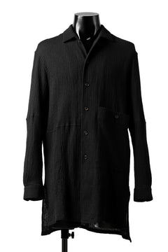 画像をギャラリービューアに読み込む, forme d'expression Long Wool Shirt with Pocket (Black)