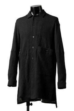 画像をギャラリービューアに読み込む, forme d'expression Long Wool Shirt with Pocket (Black)