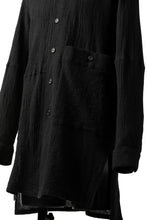 画像をギャラリービューアに読み込む, forme d'expression Long Wool Shirt with Pocket (Black)