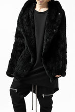 Load image into Gallery viewer, ISAMU KATAYAMA BACKLASH HOODIE KNIT BLOUSON / RABIT FUR (BLACK)