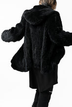 Load image into Gallery viewer, ISAMU KATAYAMA BACKLASH HOODIE KNIT BLOUSON / RABIT FUR (BLACK)