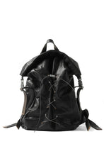 Load image into Gallery viewer, ierib roll top ruck sack / Oiled Horse Leather (BLACK)