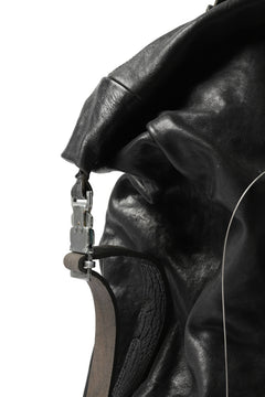 Load image into Gallery viewer, ierib roll top ruck sack / Oiled Horse Leather (BLACK)