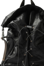 Load image into Gallery viewer, ierib roll top ruck sack / Oiled Horse Leather (BLACK)