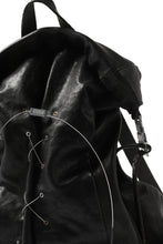 Load image into Gallery viewer, ierib roll top ruck sack / Oiled Horse Leather (BLACK)