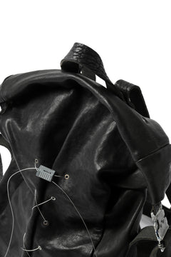 Load image into Gallery viewer, ierib roll top ruck sack / Oiled Horse Leather (BLACK)