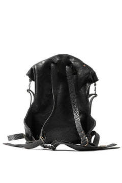 Load image into Gallery viewer, ierib roll top ruck sack / Oiled Horse Leather (BLACK)