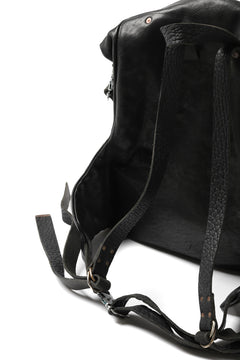 Load image into Gallery viewer, ierib roll top ruck sack / Oiled Horse Leather (BLACK)