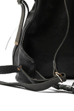 Load image into Gallery viewer, ierib roll top ruck sack / Oiled Horse Leather (BLACK)