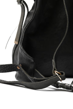 Load image into Gallery viewer, ierib roll top ruck sack / Oiled Horse Leather (BLACK)