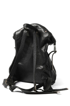 Load image into Gallery viewer, ierib roll top ruck sack / Oiled Horse Leather (BLACK)