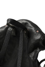 Load image into Gallery viewer, ierib roll top ruck sack / Oiled Horse Leather (BLACK)